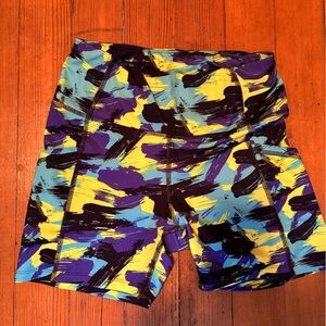 SOLD Colorful Abstract Print bike Shorts